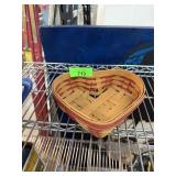 LONGABRGER HEART SHAPED BASKET LONGABRGER HEART SHAPED BASKET