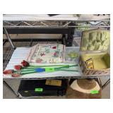 CONTENTS OF SHELF ART GLASS FLOWERS ETC CONTENTS OF SHELF ART GLASS FLOWERS ETC
