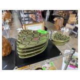 POTTERY BARN CHRISTMAS TREE PLATES / SAUCERS POTTERY BARN CHRISTMAS TREE PLATES / SAUCERS