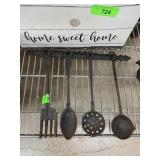 VINTAGE POSS ANTIQUE CAST IRON UTENSILS SET VINTAGE POSS ANTIQUE CAST IRON UTENSILS SET