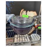 LOT OF PYREX / ANCHOR HOCKING GLASS BOWLS LOT OF PYREX / ANCHOR HOCKING GLASS BOWLS