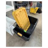 LOT OF BLACK & YELLOW STORAGE TUBS LOT OF BLACK & YELLOW STORAGE TUBS
