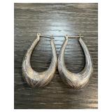 LARGE STERLING SILVER HOOP EARRINGS LARGE STERLING SILVER HOOP EARRINGS