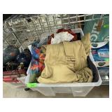 LARGE BIN OF CLOTHES / BIN OF MISC DECOR LARGE BIN OF CLOTHES / BIN OF MISC DECOR