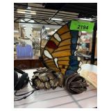 BUTTERFLY STAINED GLASS LAMP NOTE BUTTERFLY STAINED GLASS LAMP NOTE