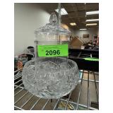 CRYSTAL BOWL & LIDDED JAR CRYSTAL BOWL & LIDDED JAR