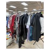 VERY LARGE LOT OF CLOTHES ON RACK VERY LARGE LOT OF CLOTHES ON RACK