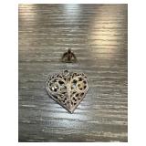STERLING SILVER HEART & SINGLE JAMES AVERY EARRING STERLING SILVER HEART & SINGLE JAMES AVERY EARRING