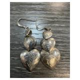 STERLING SILVER HEART EARRINGS STERLING SILVER HEART EARRINGS