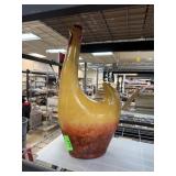LARGE POTTERY CHICKEN SCUPTURE DECOR LARGE POTTERY CHICKEN SCUPTURE DECOR