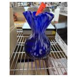 ART GLASS STYLE BLUE VASE ART GLASS STYLE BLUE VASE