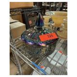 VINTAGE CARNIVAL GLASS CANDY DISH VINTAGE CARNIVAL GLASS CANDY DISH