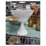 VINTAGE MILK GLASS COMPOTE VINTAGE MILK GLASS COMPOTE
