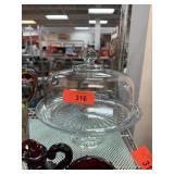 LARGE GLASS CAKE PLATTER STAND LARGE GLASS CAKE PLATTER STAND