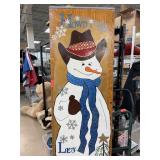 LARGE CHRISTMAS HAND PAINTED DECOR DOUBLE SIDED LARGE CHRISTMAS HAND PAINTED DECOR DOUBLE SIDED