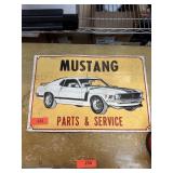 MUSTANG PARTS & SERVICE METAL SIGN MUSTANG PARTS & SERVICE METAL SIGN