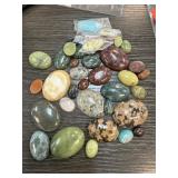 LARGE LOT OF CABOCHON STONES LARGE LOT OF CABOCHON STONES