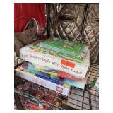 LOT OF MIXED KIDS BOOKS ON SHELF & IN BOX LOT OF MIXED KIDS BOOKS ON SHELF & IN BOX
