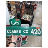 CLARKE CO 420 METAL SIGN CLARKE CO 420 METAL SIGN