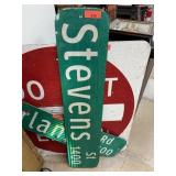 STEVENS ST METAL SIGN STEVENS ST METAL SIGN