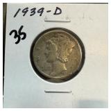 1939-D MERCURY SILVER DIME 1939-D MERCURY SILVER DIME