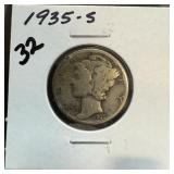 1935-S MERCURY SILVER DIME 1935-S MERCURY SILVER DIME
