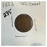 1883 INDIAN HEAD PENNY CENT 1883 INDIAN HEAD PENNY CENT