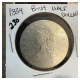 1834 CAPPED BUST SILVER HALF DOLLAR 1834 CAPPED BUST SILVER HALF DOLLAR