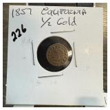 1857 CALIFORNIA 1/2 GOLD TOKEN 1857 CALIFORNIA 1/2 GOLD TOKEN