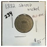 1882 SHIELD NICKEL 1882 SHIELD NICKEL