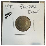 1897 BARBER SILVER DIME 1897 BARBER SILVER DIME