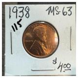 1938 WHEAT PENNY CENT HIGH GRADE 1938 WHEAT PENNY CENT HIGH GRADE