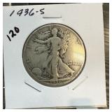 1936-S WALKING LIBERTY SILVER HALF DOLLAR 1936-S WALKING LIBERTY SILVER HALF DOLLAR