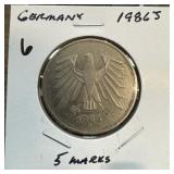 1986-S GERMANY 5 MARKS 1986-S GERMANY 5 MARKS