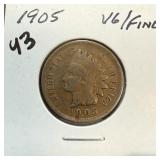 1905 INDIAN HEAD PENNY CENT 1905 INDIAN HEAD PENNY CENT