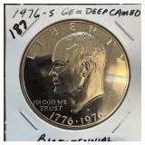 1976-S GEM DEEP CAMEO PROOF BICENT IKE DOLLAR 1976-S GEM DEEP CAMEO PROOF BICENT IKE DOLLAR