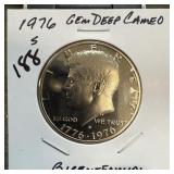 1976-S GEM DEEP CAMEO PROOF BICENT JFK HALF DOLLAR 1976-S GEM DEEP CAMEO PROOF BICENT JFK HALF DOLLAR