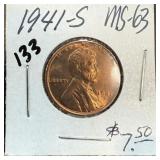 1941-S WHEAT PENNY CENT HIGH GRADE 1941-S WHEAT PENNY CENT HIGH GRADE