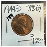 1944-D WHEAT PENNY CENT HIGH GRADE 1944-D WHEAT PENNY CENT HIGH GRADE
