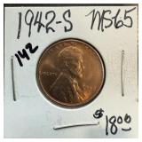 1942-S WHEAT PENNY CENT HIGH GRADE 1942-S WHEAT PENNY CENT HIGH GRADE