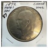 1972 TYPE 1 REV UNC IKE DOLLAR 1972 TYPE 1 REV UNC IKE DOLLAR