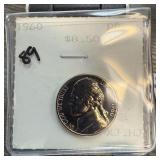 1960 PROOF JEFFERSON NICKEL 1960 PROOF JEFFERSON NICKEL