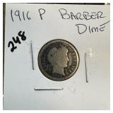 1916 BARBER SILVER DIME 1916 BARBER SILVER DIME