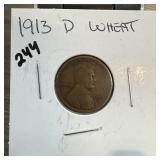 1913-D WHEAT PENNY CENT 1913-D WHEAT PENNY CENT