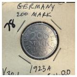 1923-A GERMANY 200 MARK COIN 1923-A GERMANY 200 MARK COIN
