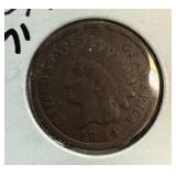 1894 INDIAN HEAD PENNY CENT 1894 INDIAN HEAD PENNY CENT