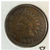 1901 INDIAN HEAD PENNY CENT 1901 INDIAN HEAD PENNY CENT