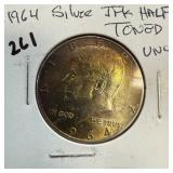 1964 JFK SILVER HALF DOLLAR UNC 1964 JFK SILVER HALF DOLLAR UNC