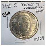 1946-S BOOKER T WASHINGTON SILVER HALF DOLLAR H GD 1946-S BOOKER T WASHINGTON SILVER HALF DOLLAR H GD