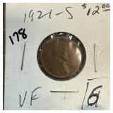 1921-S WHEAT PENNY CENT 1921-S WHEAT PENNY CENT